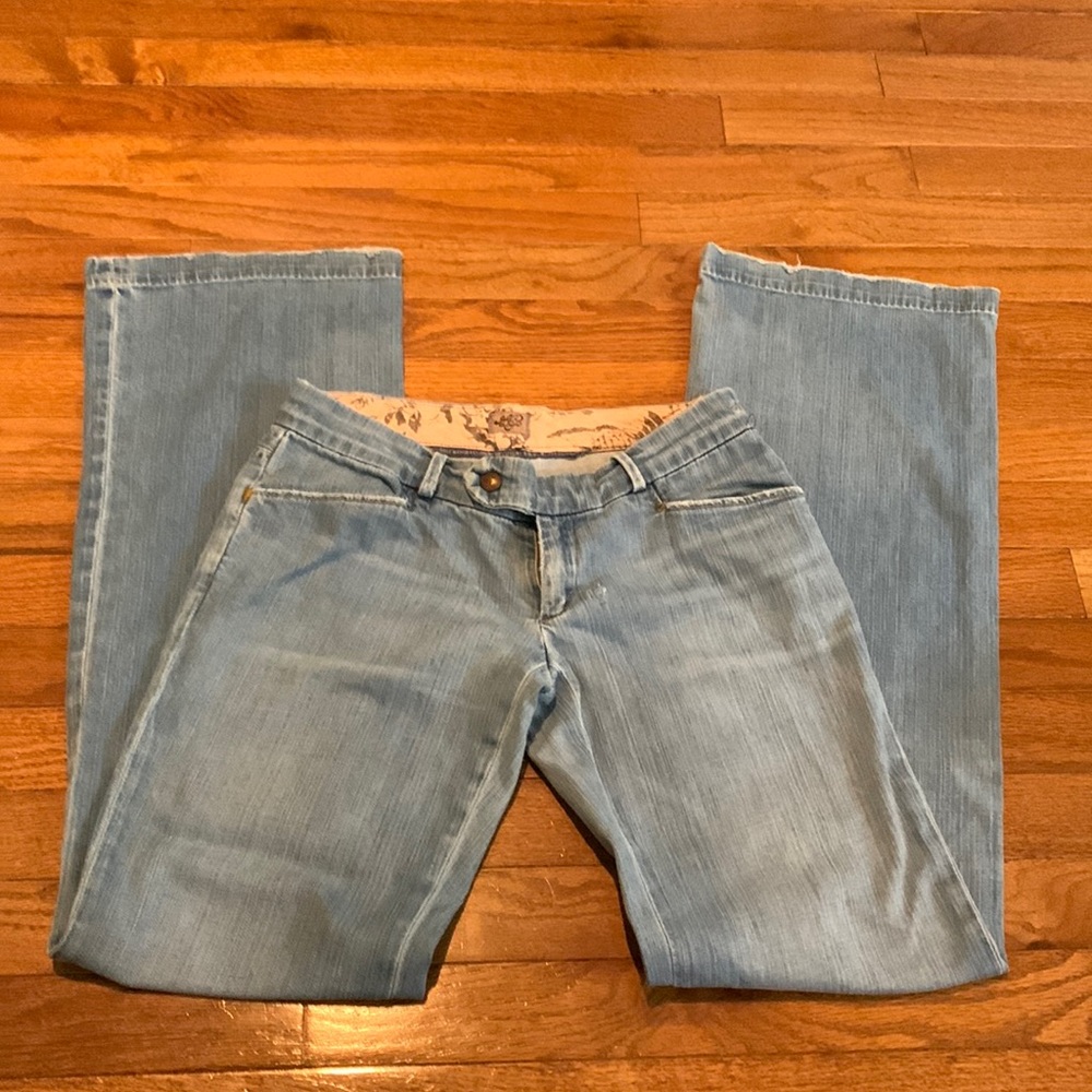 POS1300 Gold sign wide leg jeans size 25